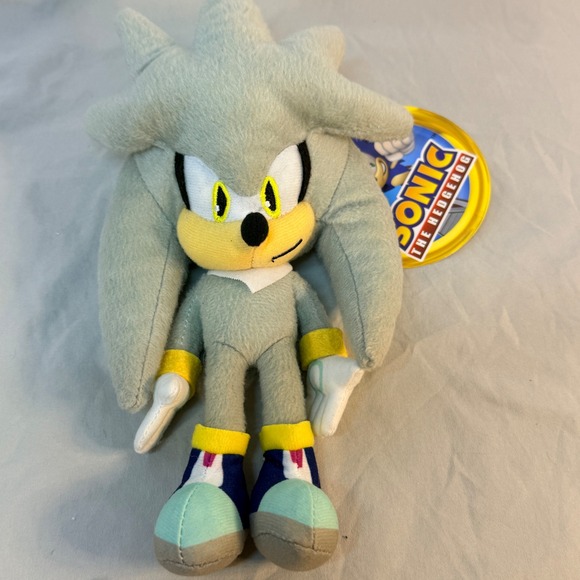 Sonic The Hedgehog Other - Sonic the Hedgehog Silver the Hedgehog Plush Clip On Coin Purse 9.5 inch NWT